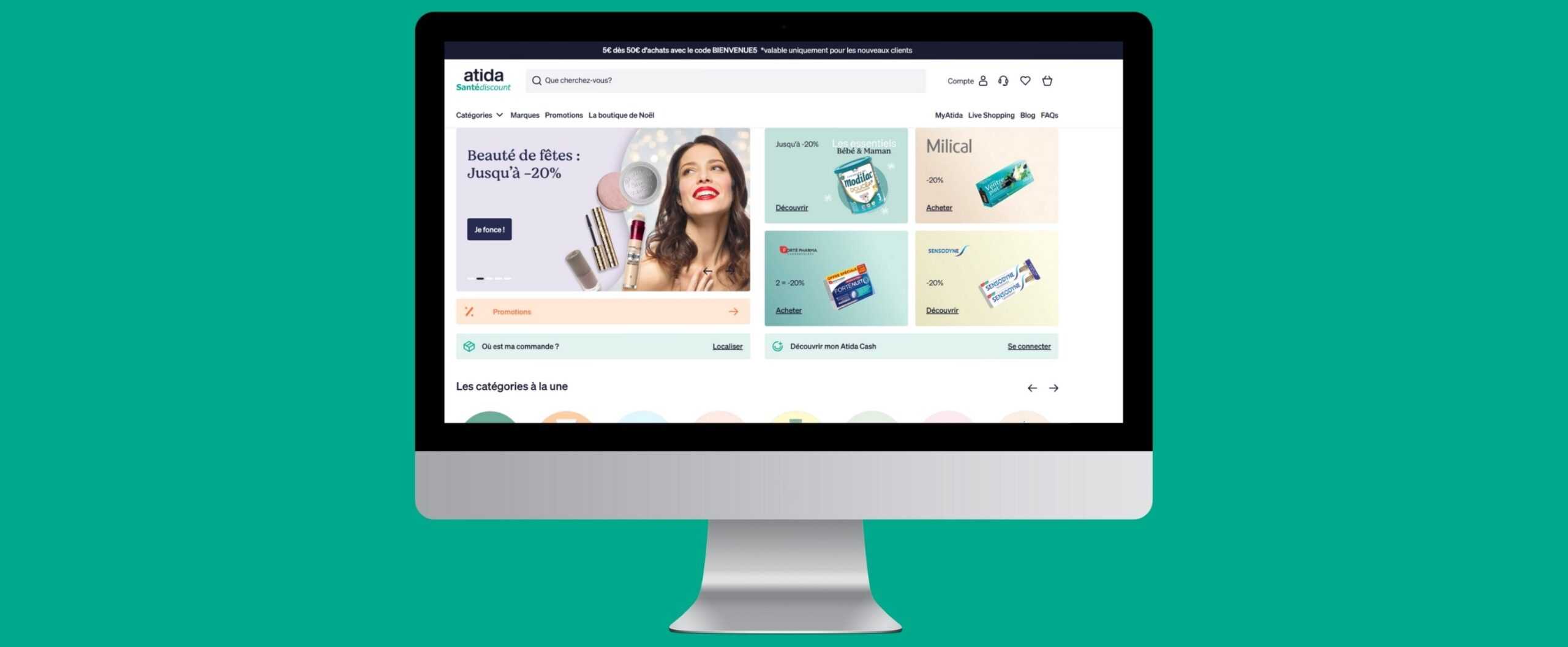 Illustration 1 - mockup site marketplace Atida SantéDiscount